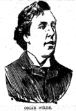 Illustration of Oscar Wilde in the Aberdeen Weekly Journal.